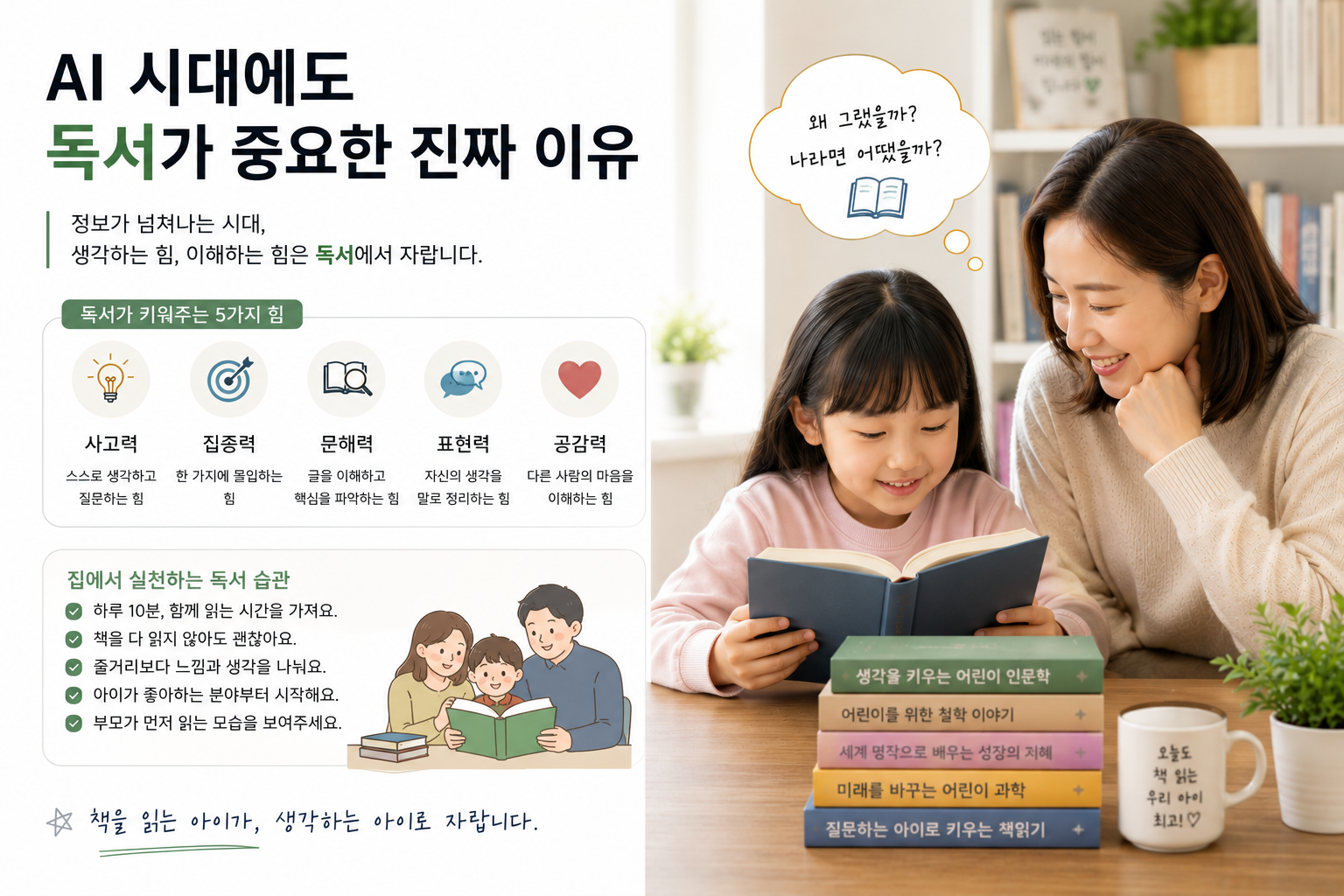 독서를 하고 있는 아이