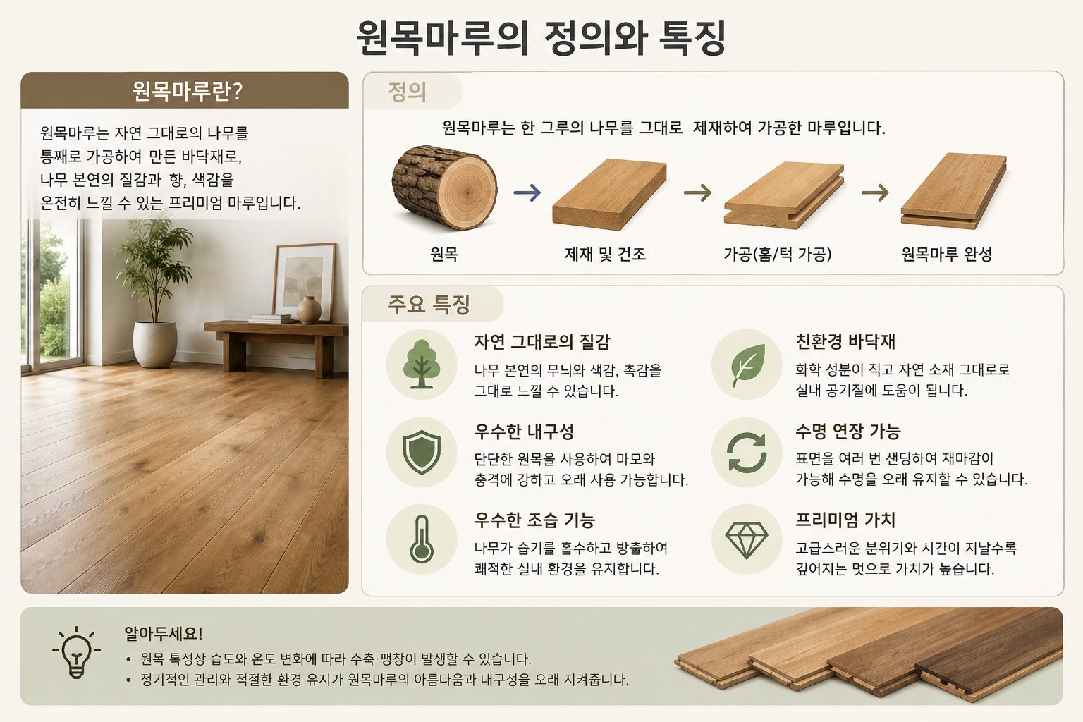 원목마루의 정의와 특징