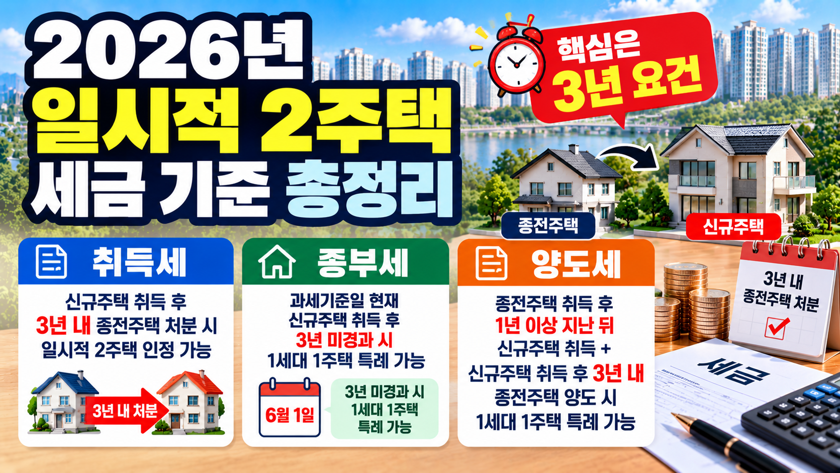 일시적 2주택 세금 기준