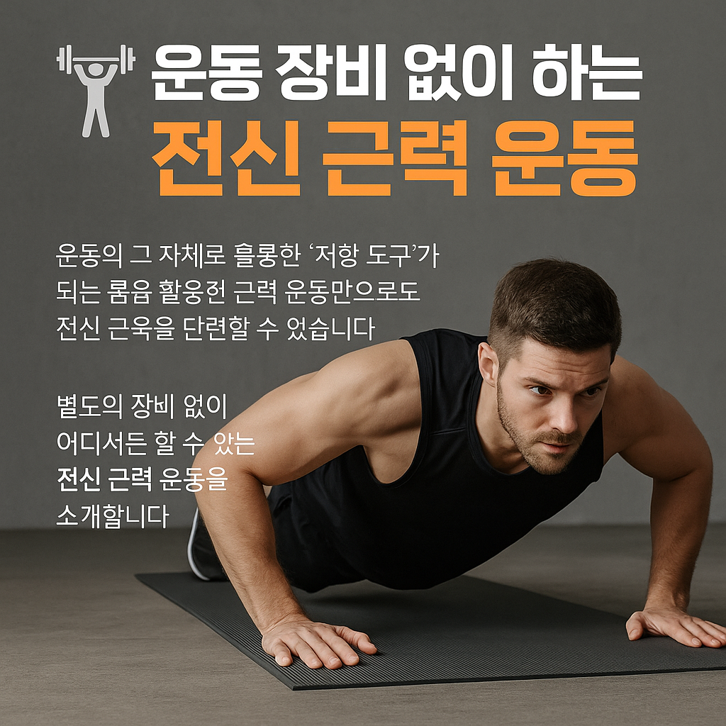 운동장비없이 하는 전신 근력 운동
