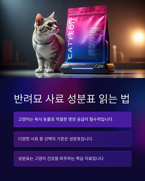 반려묘 사료 성분표 읽는 법