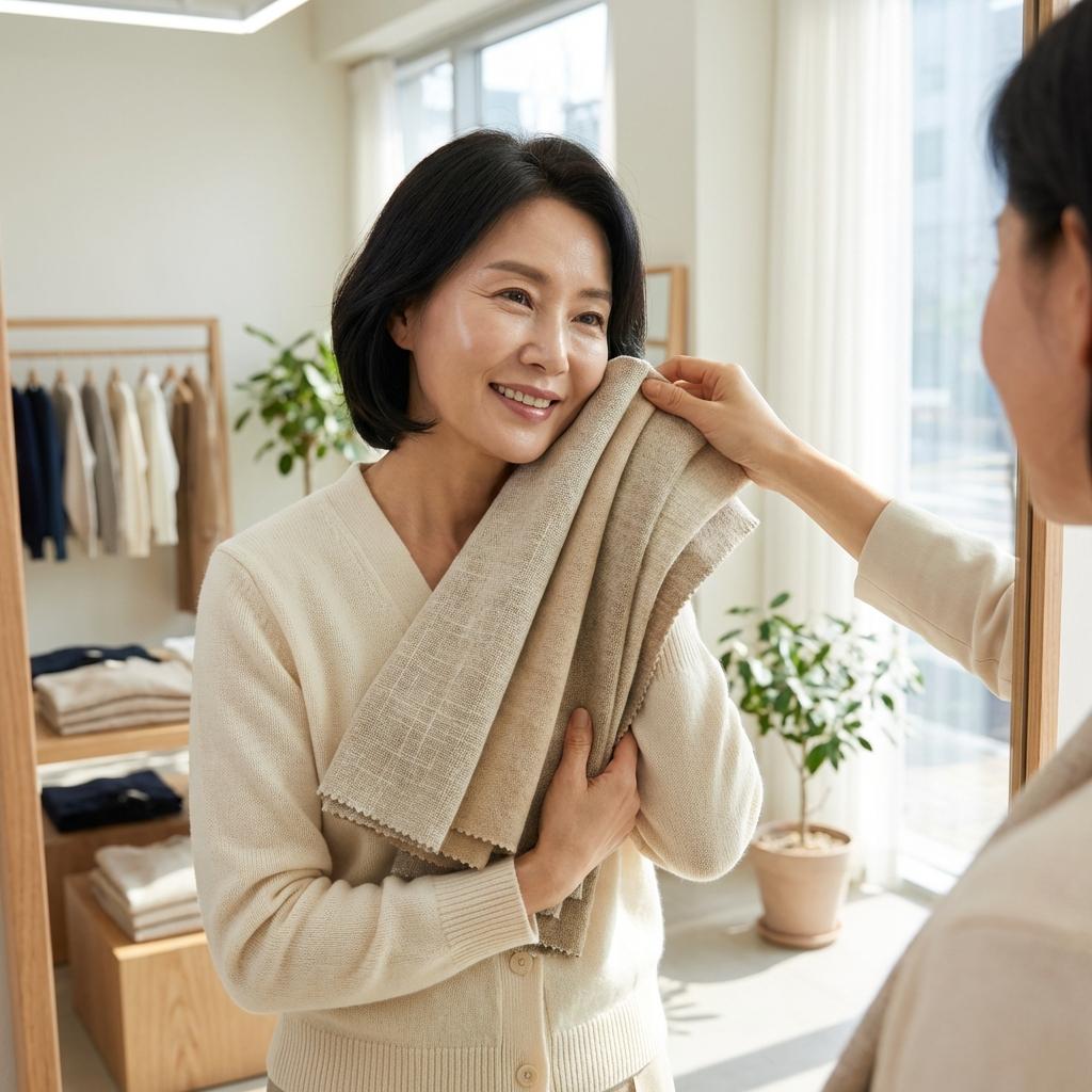 50대 얼굴 안 칙칙해 보이는 베이지 자켓 고르는 법