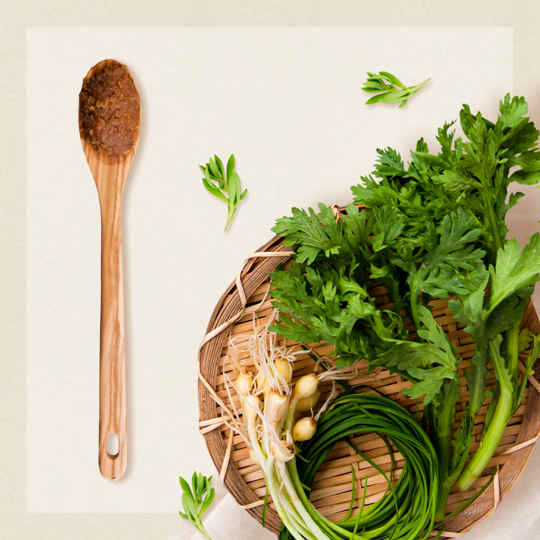 봄 제철음식_달래,쑥갓