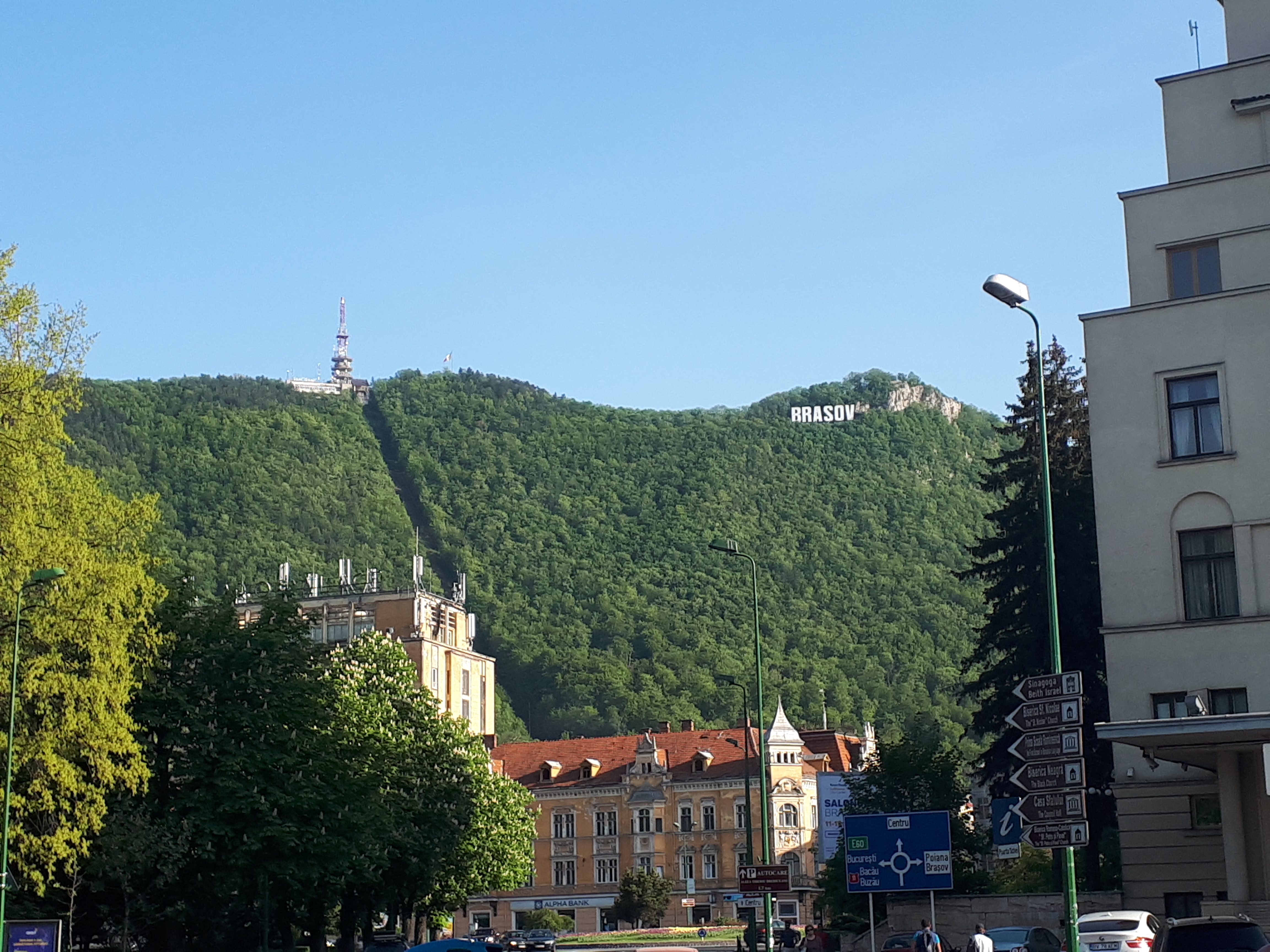 루마니아 브라쇼브 산 위의 '브라쇼브'