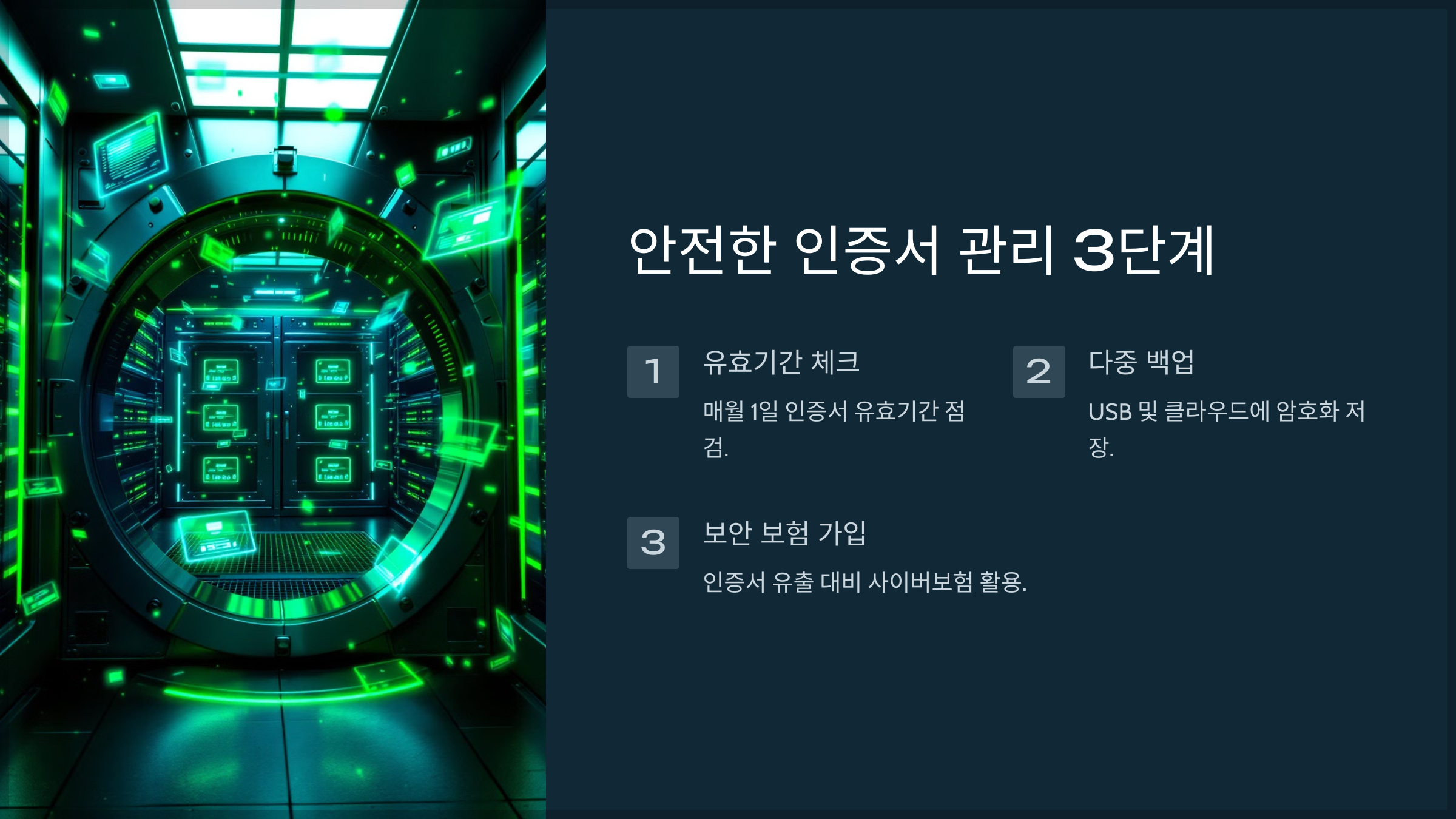 안전한 인증서 관리 3단계