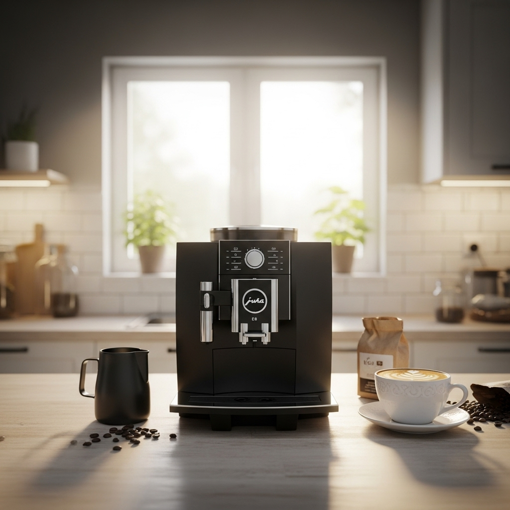 주방에 배치된 유라 전자동커피머신