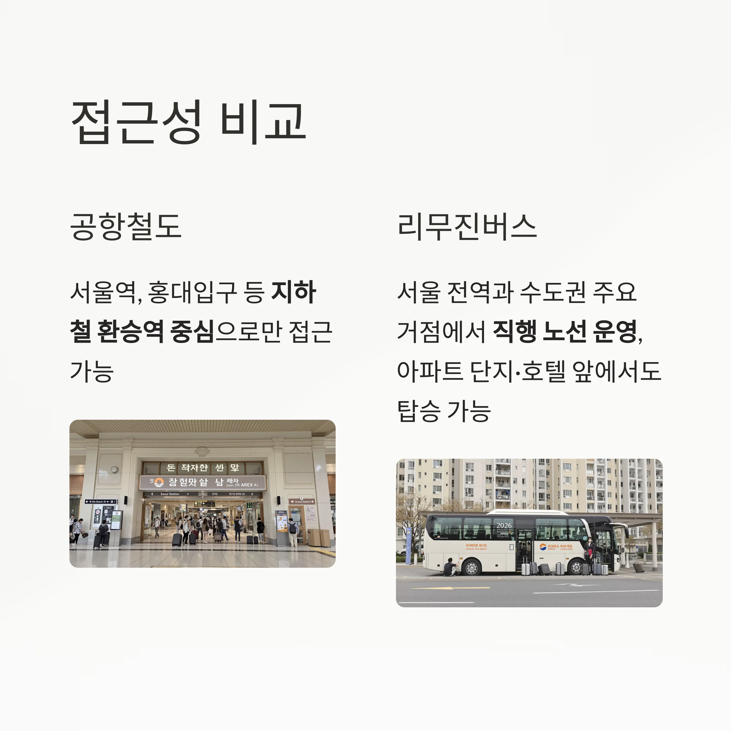 인천공항 이동, 공항철도 vs 리무진버스 최적 선택