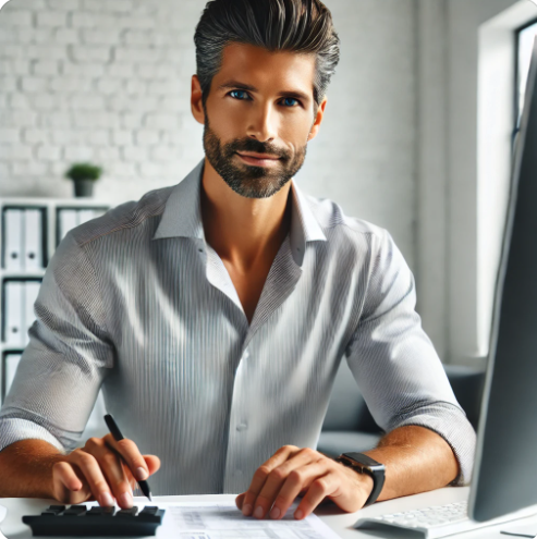 보수총액 신고하는 모습을 표현한 이미지
