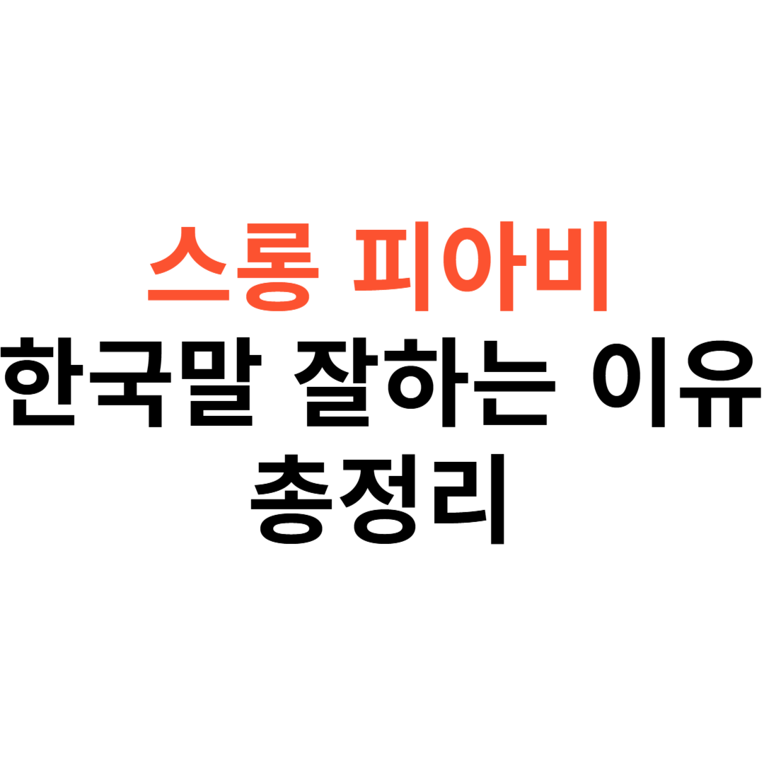 스롱 피아비가 한국말 잘하는 이유