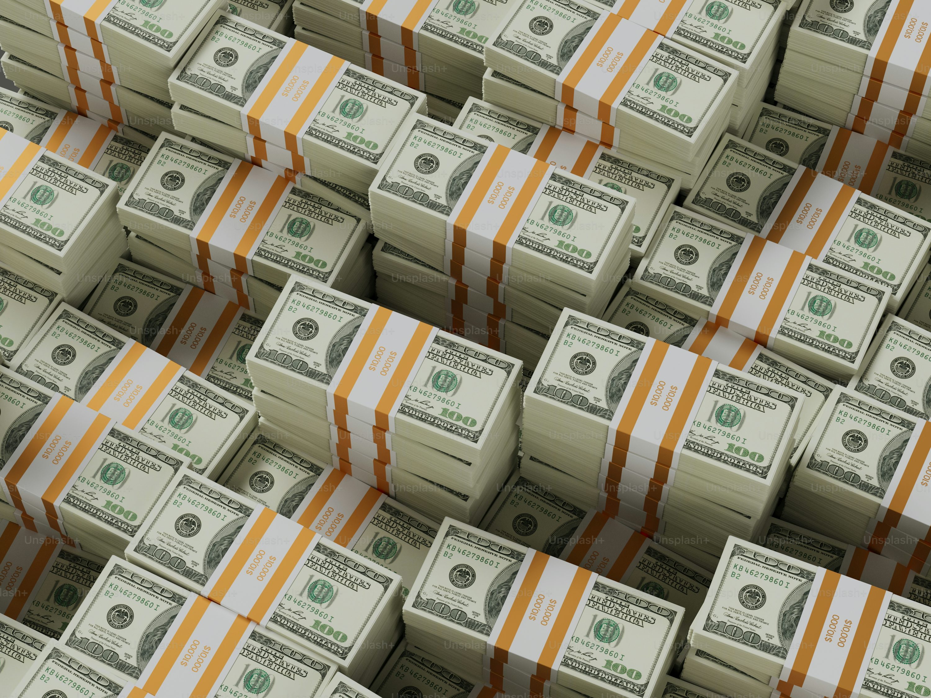 많은 양의 달러