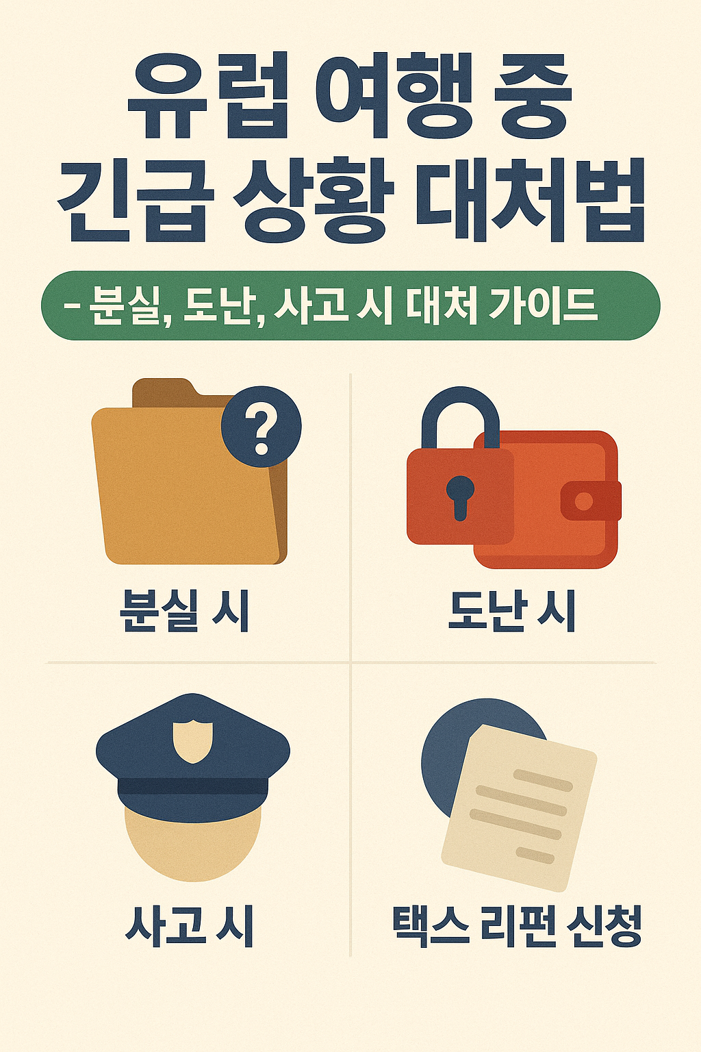 유럽 여행 중 긴급 상황 대처법 – 분실, 도난, 사고 시 대처 가이드