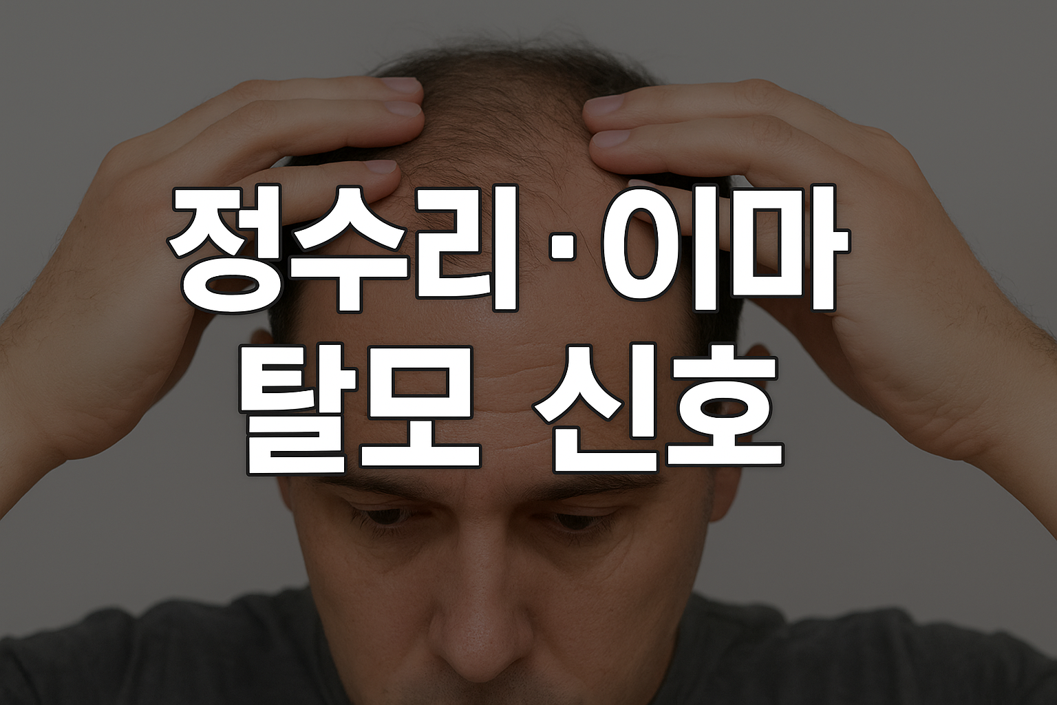 정수리와 이마 탈모 신호 이미지