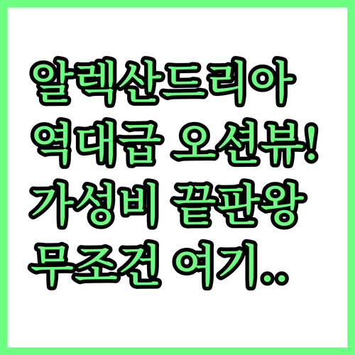 이집트 알렉산드리아 호텔 추천 베스트..