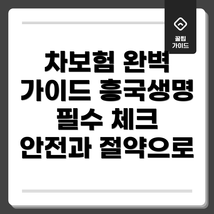 흥국생명 자동차 보험