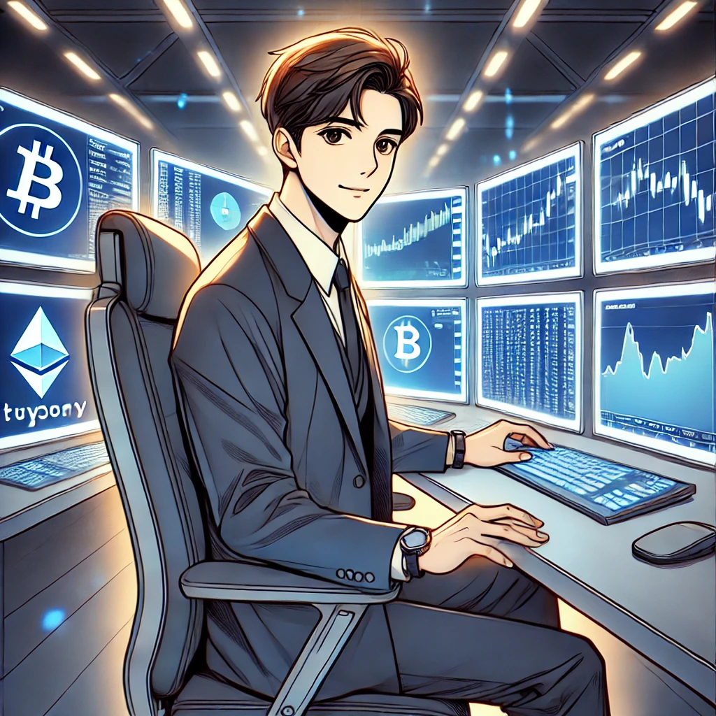 솔라나코인을 바라보는 모습