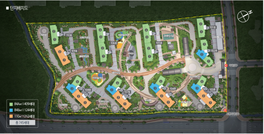 검단신도시 대성베르힐 - 단지 배치도