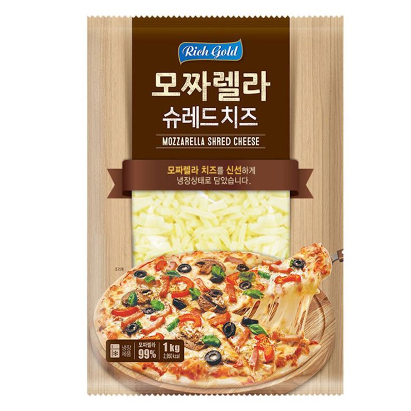 슈레드 리치골드 피자 모짜렐라 치즈 1kg