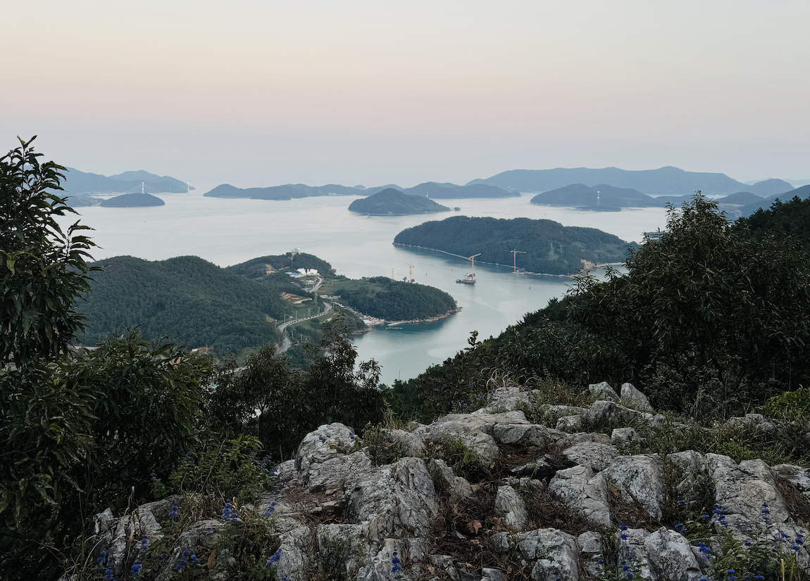 백호산에서 바라보는 다도해 풍경