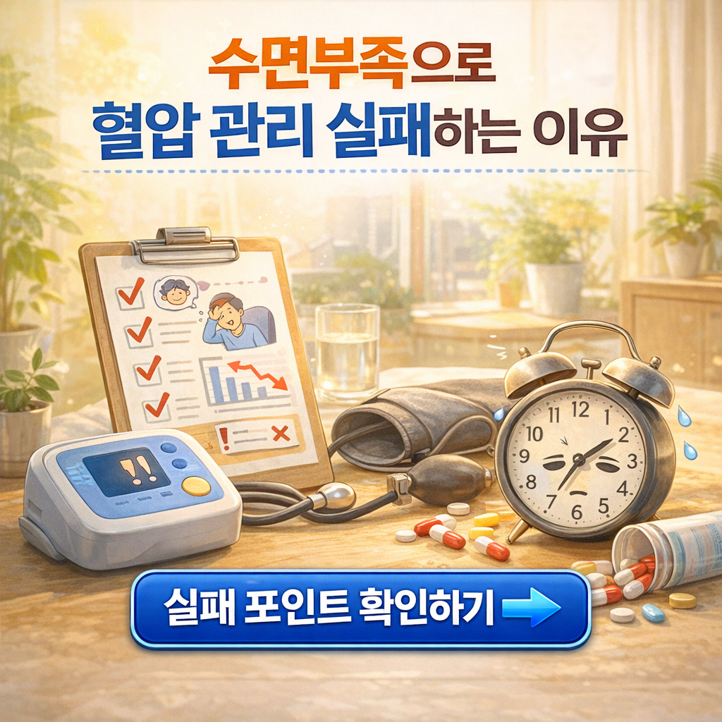 수면부족과 혈압 관리 실패 정리: 오해 포인트와 복구 기준 한눈에