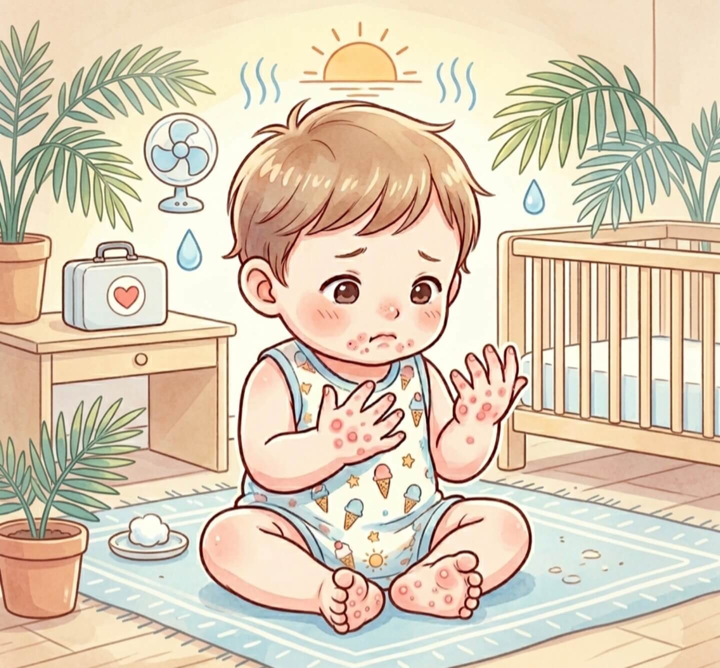 여름철 아기 수족구병 초기 증상과 부드러운 식단 케어