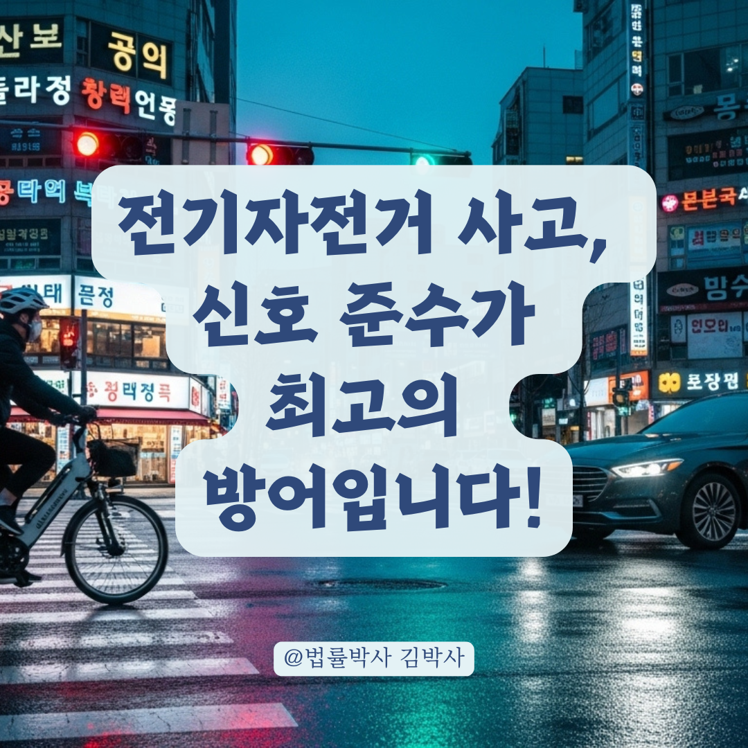 전기자전거 신호위반 사고, 과실비율과 법적 책임 정리.
