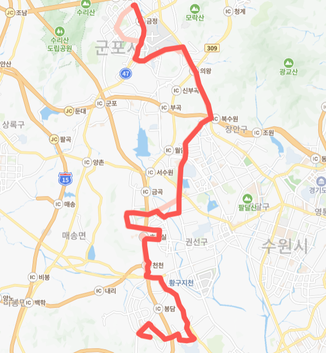 군포-수원-의왕-화성-8000번-버스-노선-지도