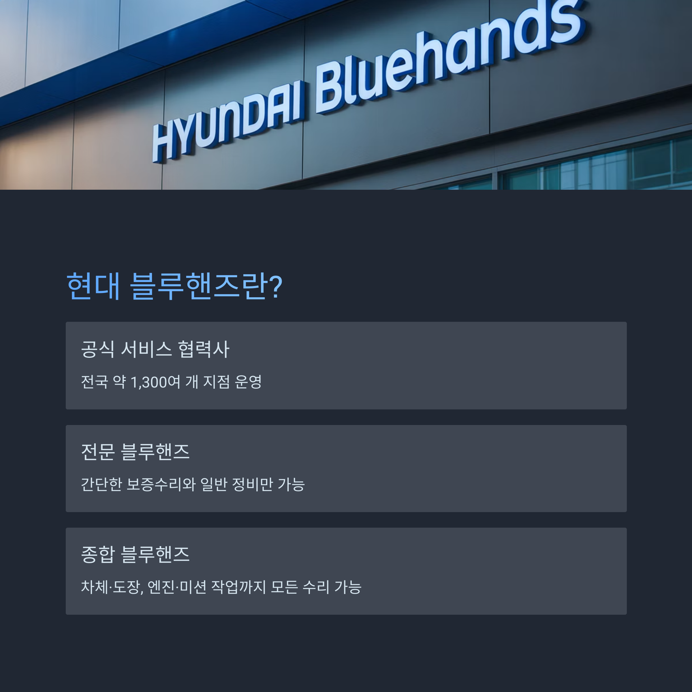 현대자동차 블루핸즈 온라인 예약 방법