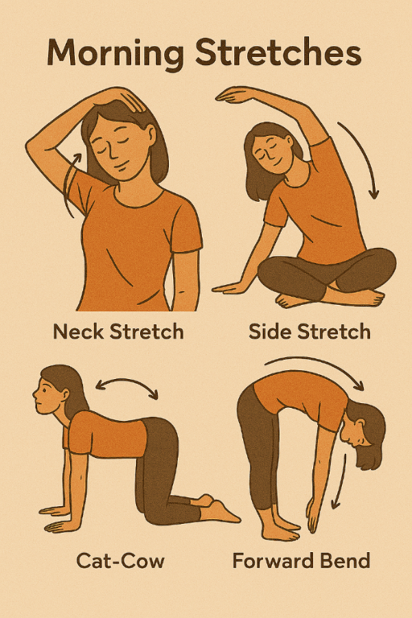 아침 스트레칭 이미지