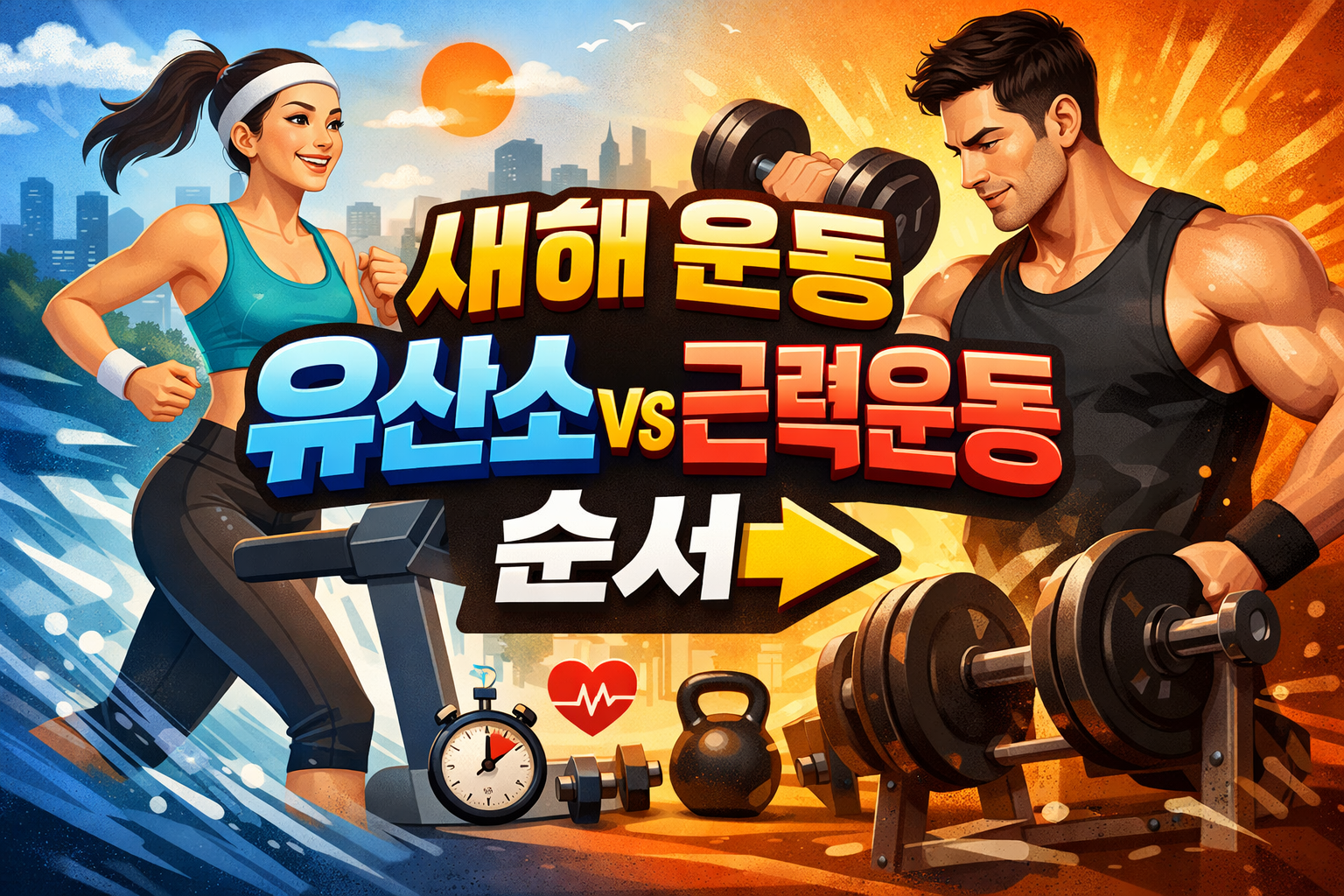 새해 운동 유산소 근력운동 순서 어떤 것이 먼저 좋은지 기준 비교 정리