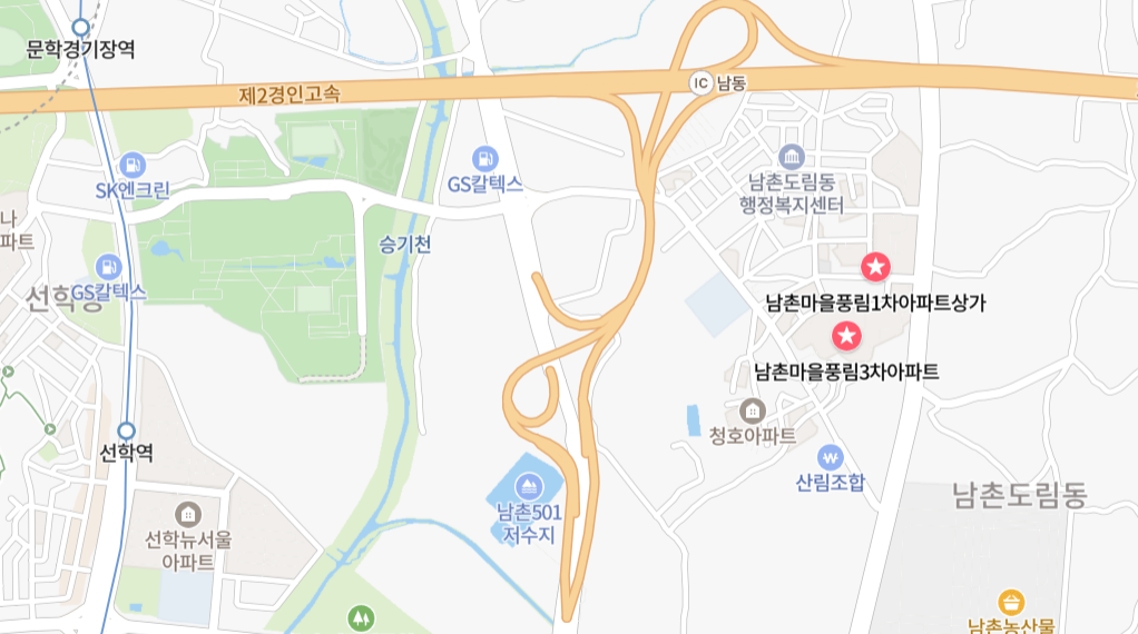 남촌동 부동산 위치