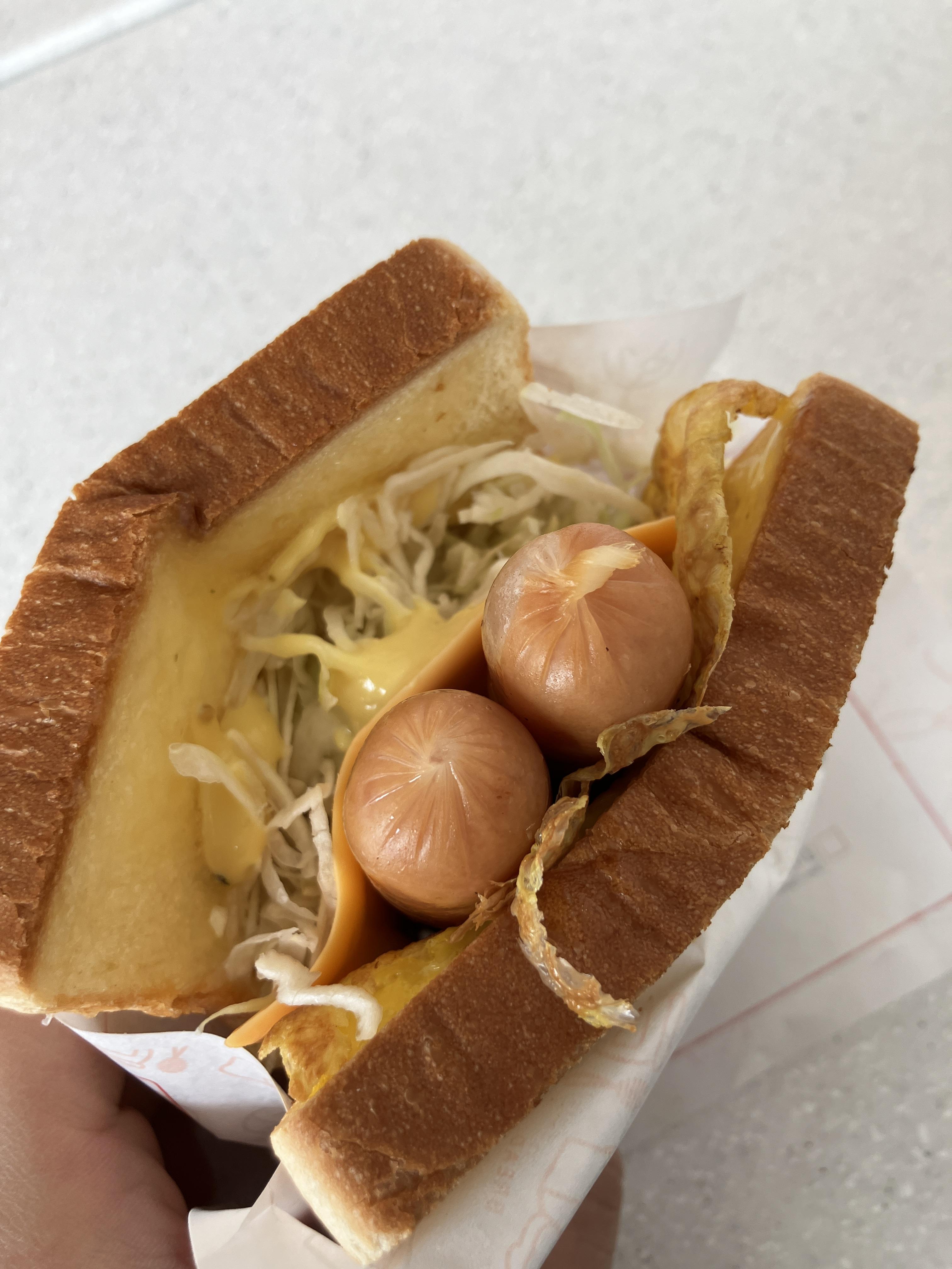 더블소세지 토스트