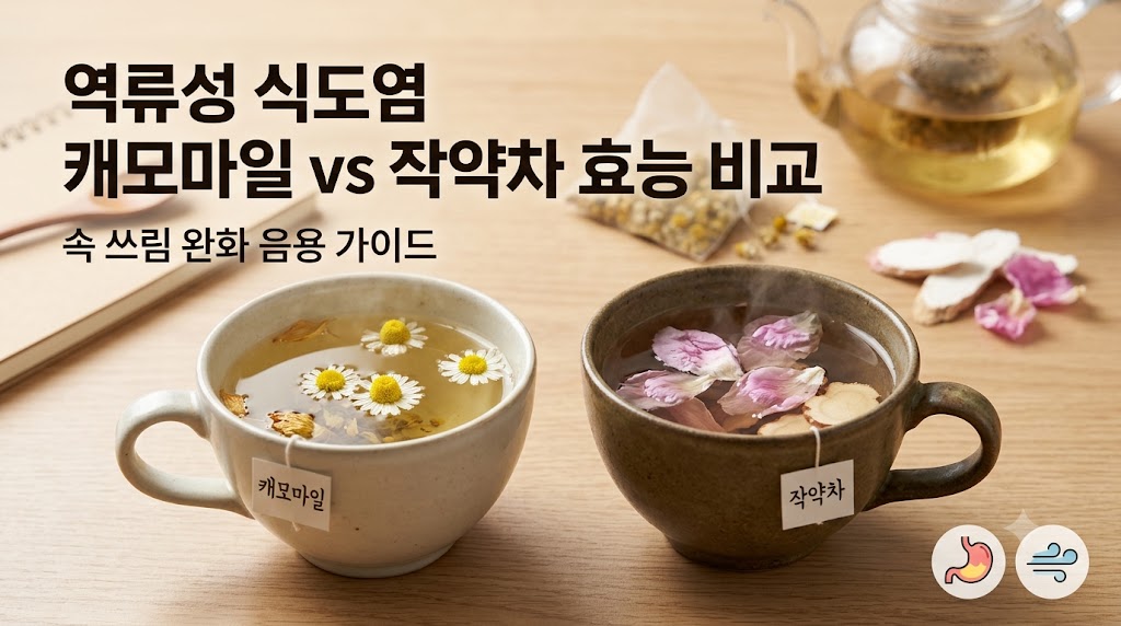 역류성 식도염에 좋은 캐모마일, 작약차 효능
