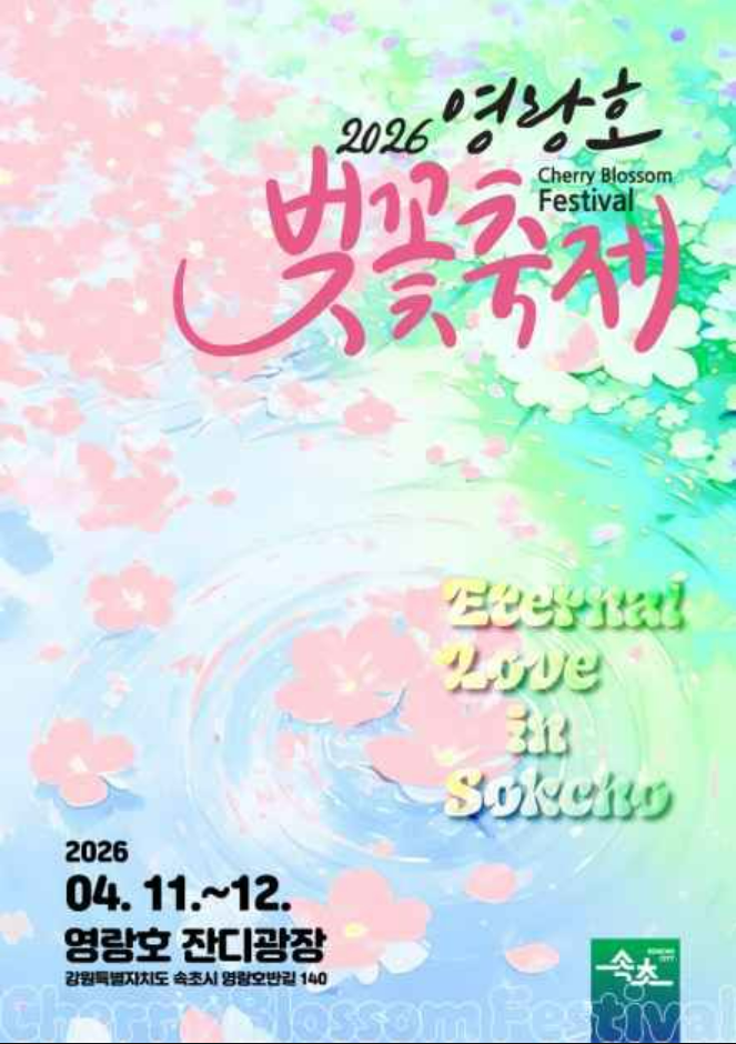 속초 영랑호 벚꽃축제 일정