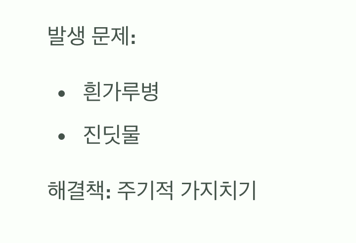 실수 셋: 통풍 불량, 병충해의 습격