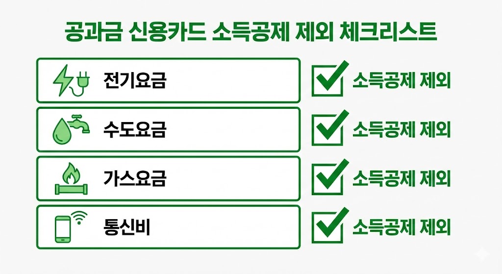 신용카드 공제 제외 항목 총정리: 세금·공과금·상품권은 왜 빠질까? (2026 연말정산)