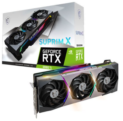 MSI 지포스 RTX 3080 Ti 그래픽카드 슈프림 X 트라이프로져2S D6X 12GB