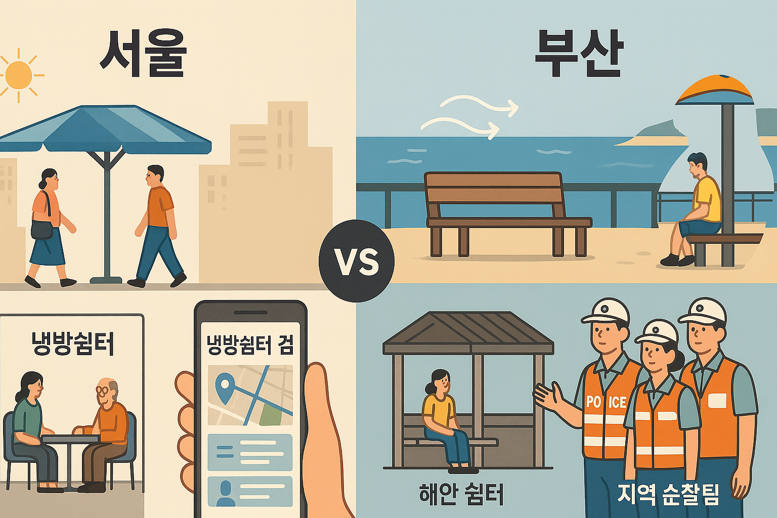 "기후 및 도시 구조에 따른 차이 "에 대한 이미지입니다.