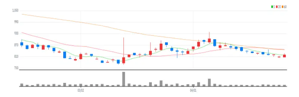 솔고바이오 차트