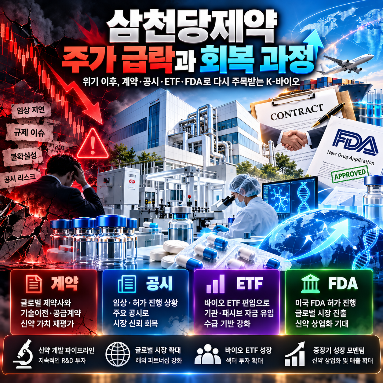 삼천당제약 급락 이유와 계약 공시 ETF FDA 분석 이미지
