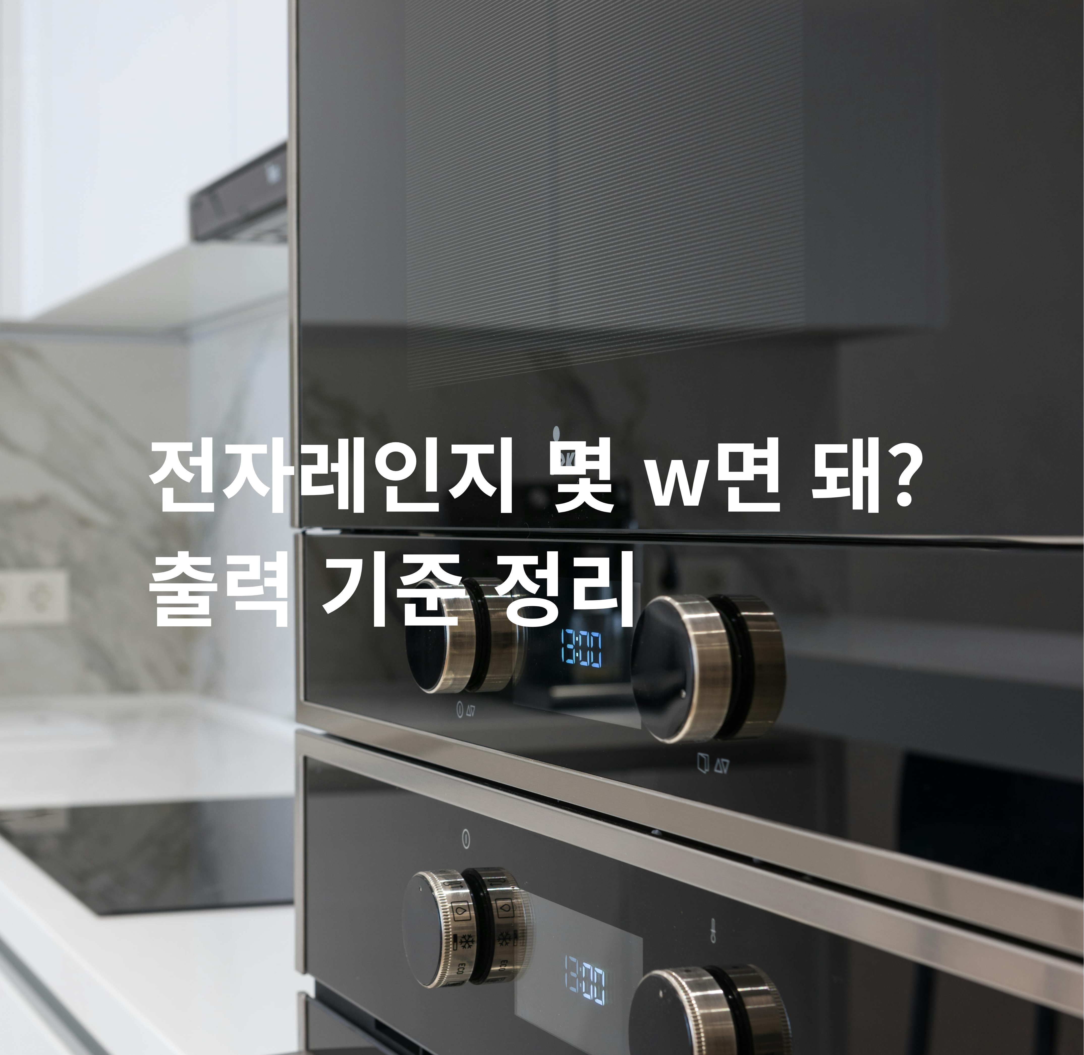 전자레인지 출력 기준 자취 전자레인지 선택 방법