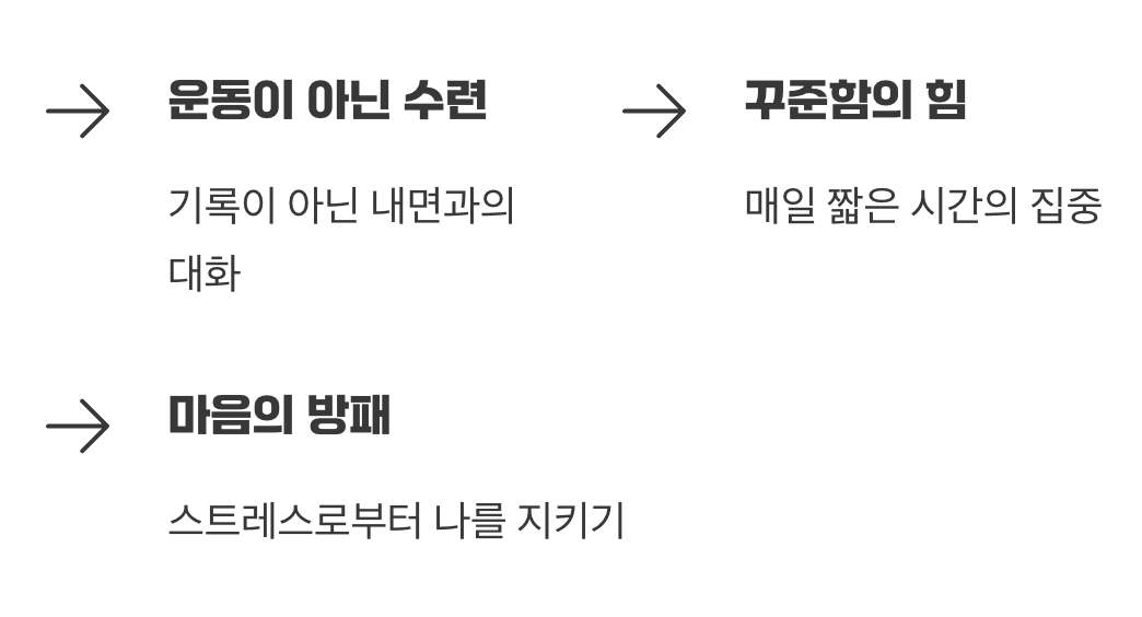 운동이 아닌, 몸과의 대화