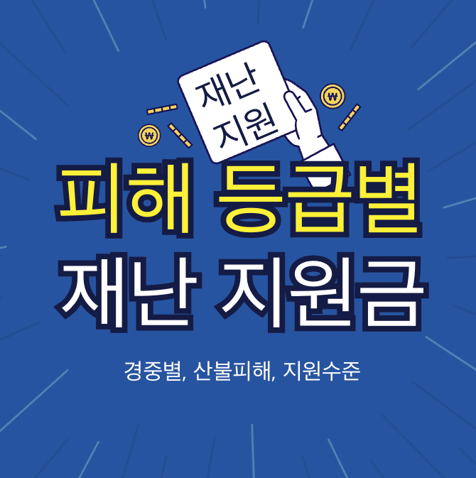 피해 등급별 재난 지원금