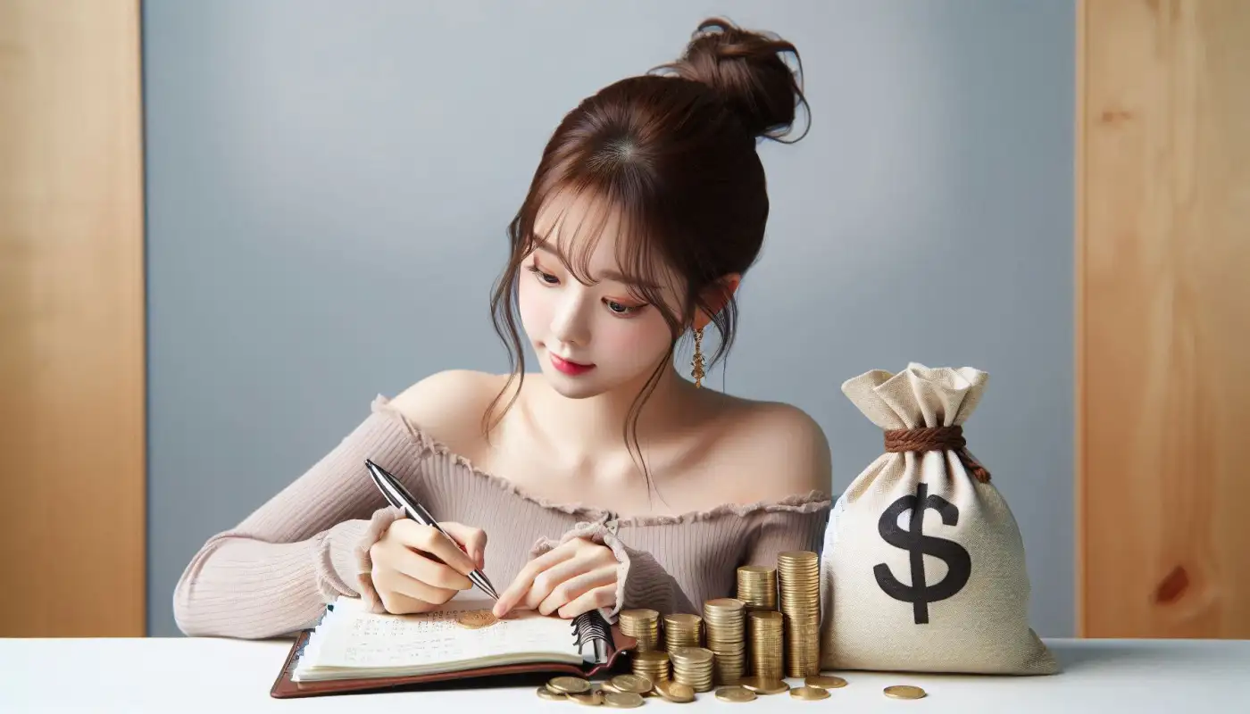 공매-경매-차이-비교하며-자산관리하는-여성의-모습