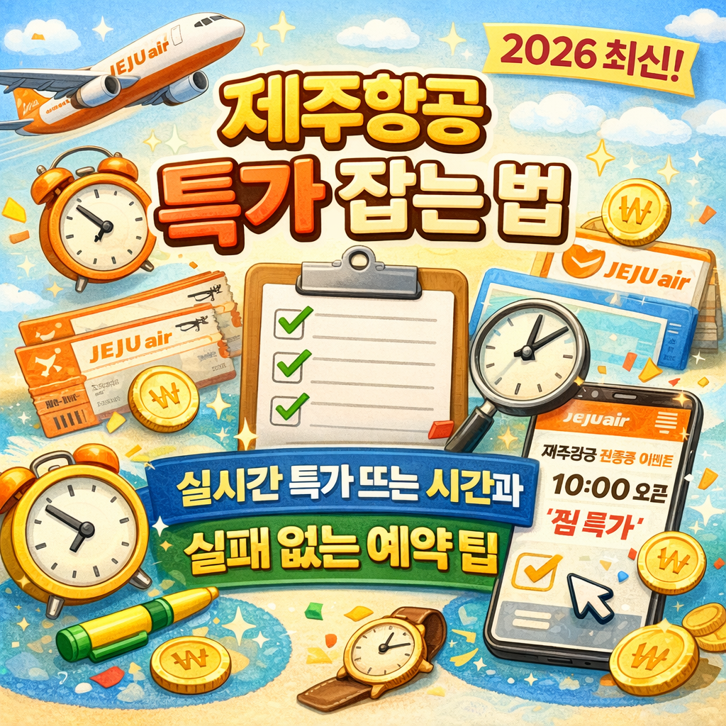 제주항공 특가 잡는 법 (2026 최신)|실시간 오픈 시간대 & 실패 없는 예약 루틴