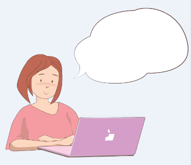 노트북 작업을 하고 있는 여성