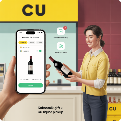 카카오톡 선물하기 전국 CU편의점 주류 픽업 서비스 이용 결제 방법 이미지