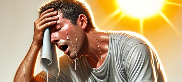 열사병에 걸리니 남자-사진