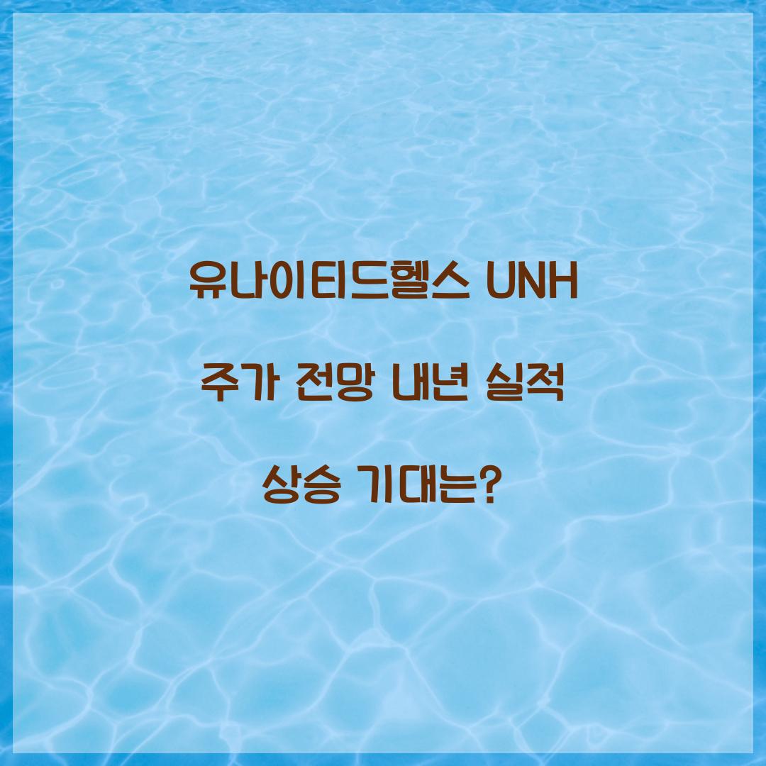 유나이티드헬스 UNH 주가 전망