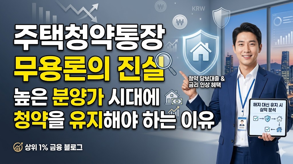 주택청약종합저축 해지 단점 불이익 및 청약통장 담보대출 출구전략