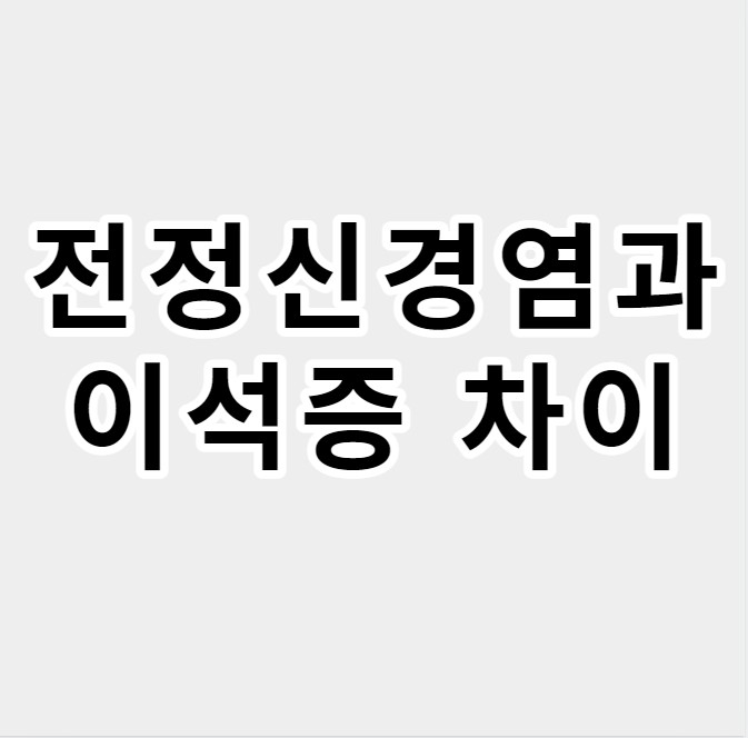 전정신경염과이석증차이